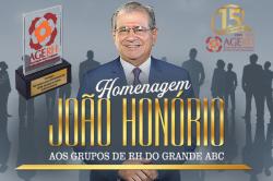 HOMENAGEM JOÃO HONÓRIO AOS GRUPOS DE RH DO GRANDE ABC